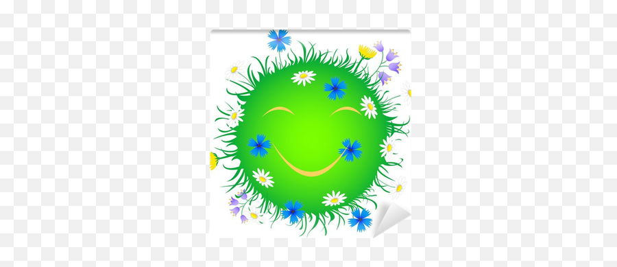 Vector Smiling Planet Earth Time Of The Year Summer Wall - Happy Emoji,Earth Emoticon Png