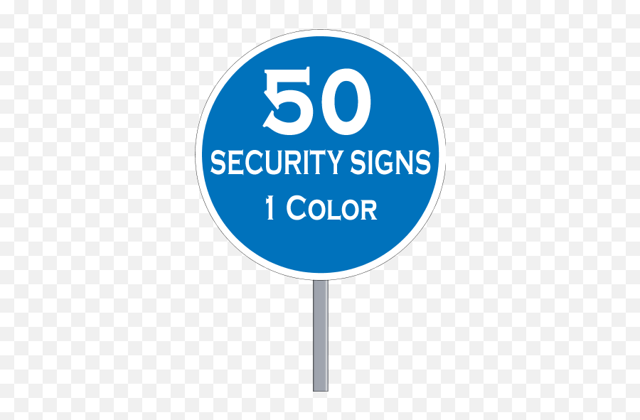 Security Yard Signs - Circle Shape 1 Color 50 Per Box Emoji,White Peacock Emoticon