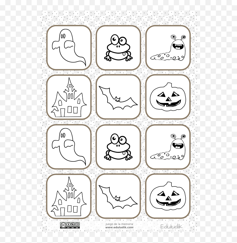 Juego De La Memoria - Especial Halloween Eduludik Emoji,Abecedario Con Emojis