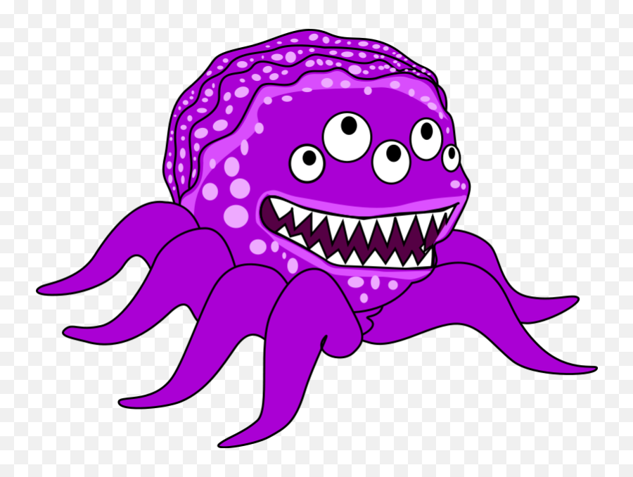 Purple Monster Clip Art At Clker Vector Clip Art - Clipartix Creature Clip Art Emoji,Purple Monster Emoji