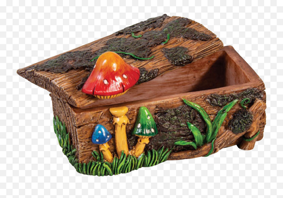 Mushroom Themed Stash Box - Lawn Ornament Emoji,Mushroom Emoji