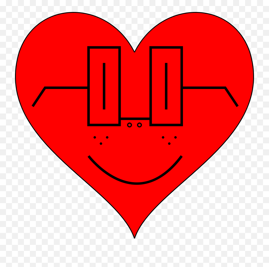 Free Clip Art Heart Smiley Face By Jaynick - Heart Emoji,Free Valentine Emoticons
