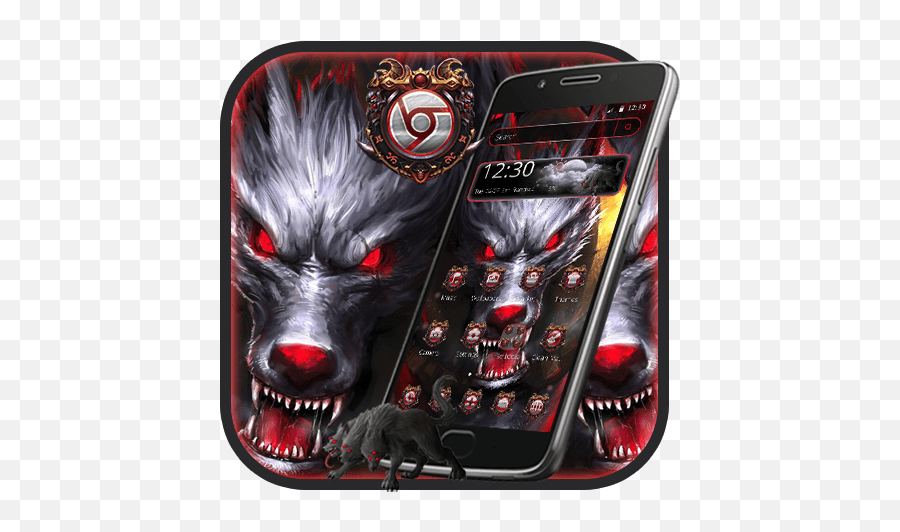 Horror Red Eye Wolf Theme 112 Apk Download By Theme Skin - Demon Emoji,Horror Emoji