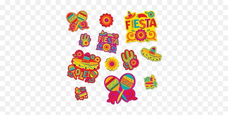 Fiesta Party Cut Outs 30pk - Dot Emoji,Large Emoji Cutouts