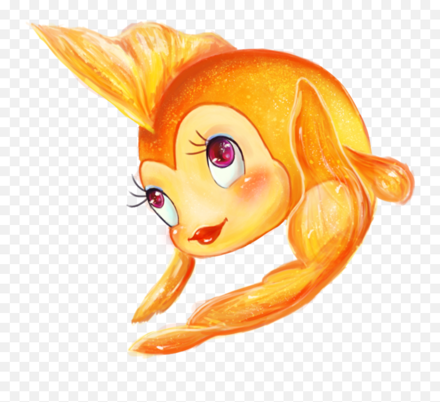 Mq Orange Fish Face Cartoon Sticker - Disney Characters Pinocchio Fish Emoji,Fish Face Emoji