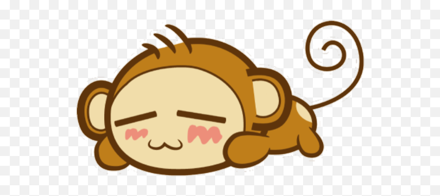 Monkey Giant Panda Kawaii Cuteness Ape - Monkey Png Download Cute Sleeping Monkey Cartoon Emoji,Kawaii Face Emoji