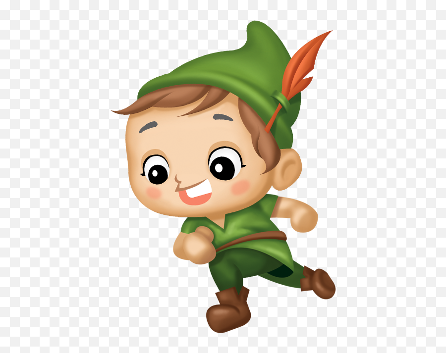 Little Cartoon Peter Pan Vector - Cartoon Peter Pan Baby Emoji,Peter Pan Emojis