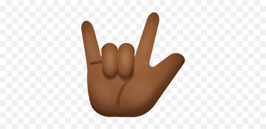 Love You Gesture Medium Dark Skin Tone Icon - Sign Language Emoji,Iphone The Rock Star Sighn Emojis