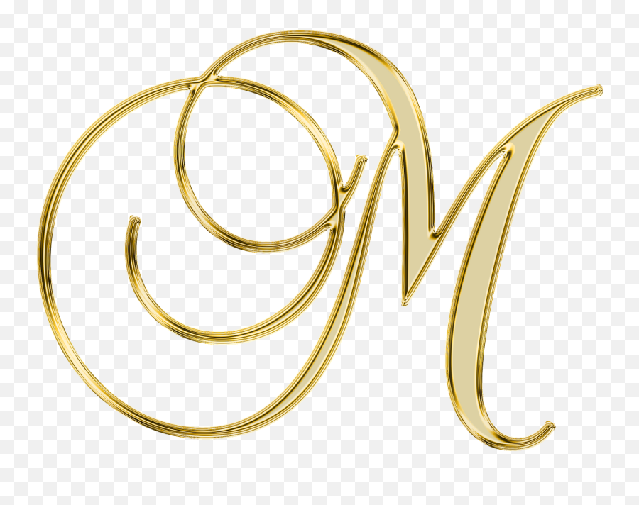 Lettering Alphabet Stylish Alphabets - Gold M Png Emoji,Fancy Lettering Alphabet Emojis