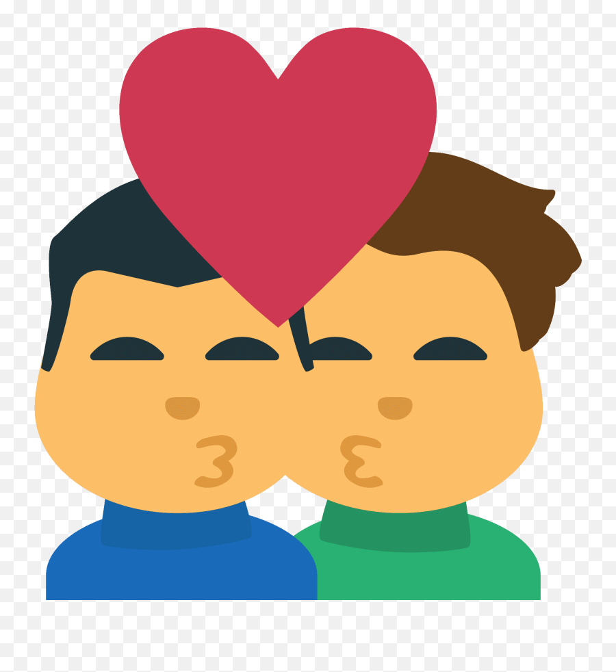 Kiss Man Man Emoji Clipart Free Download Transparent Png - Interaction,Winky Kiss Emoji