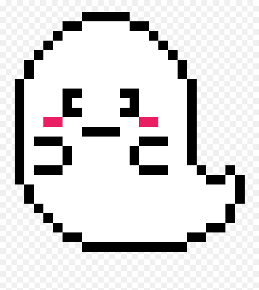 Add Rating - Easy Ghost Pixel Art Emoji,Scary Kawaii Emoticon