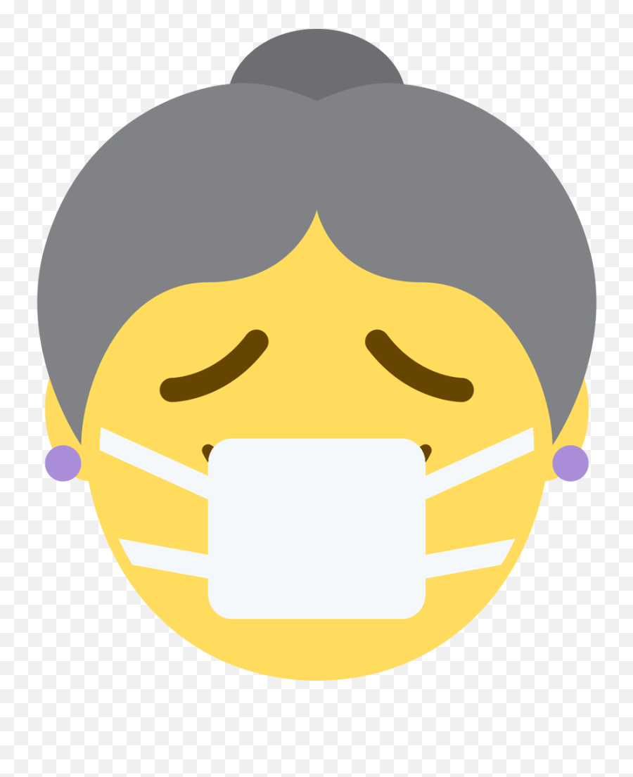 Emoji Face Mashup Bot On Twitter Old Woman - Happy,Pensive Face Emoji