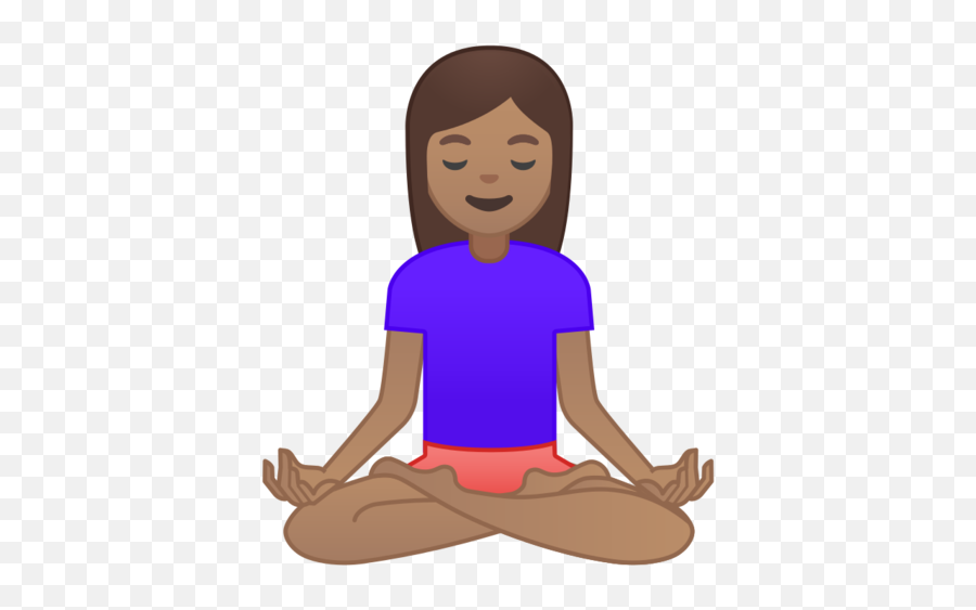 Medium Skin Tone Emoji - Black Meditating Emoji,Emojis For Action Lady