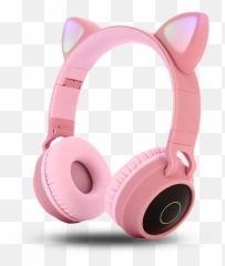 Cat Ear In 2021 - Pink Headphones Cat Ears With Mic Emoji,Neko Head Emotion Ears