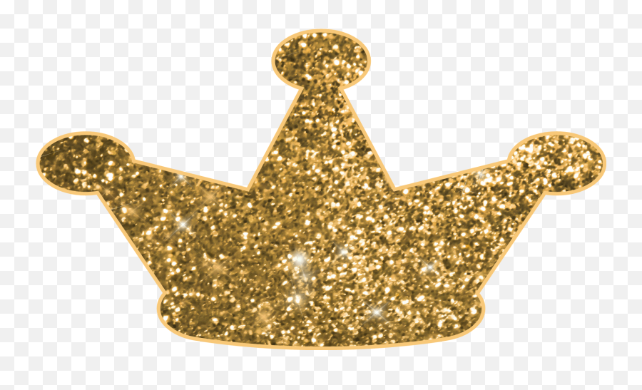 Download Hd Gold Glitter Crown Clipart Png Transparent Png Emoji,Glitter Emoji