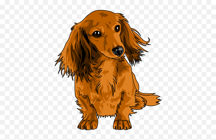 190 Dachshund Digital Art Ideas - Simple Long Haired Dachshund Drawing Emoji,Weenie Dog Emoji