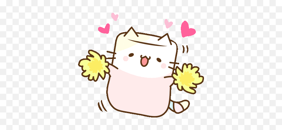 Marshmallow Cat Sticker - Marshmallow Cat Pink And White Emoji,Cat Walking Emoji