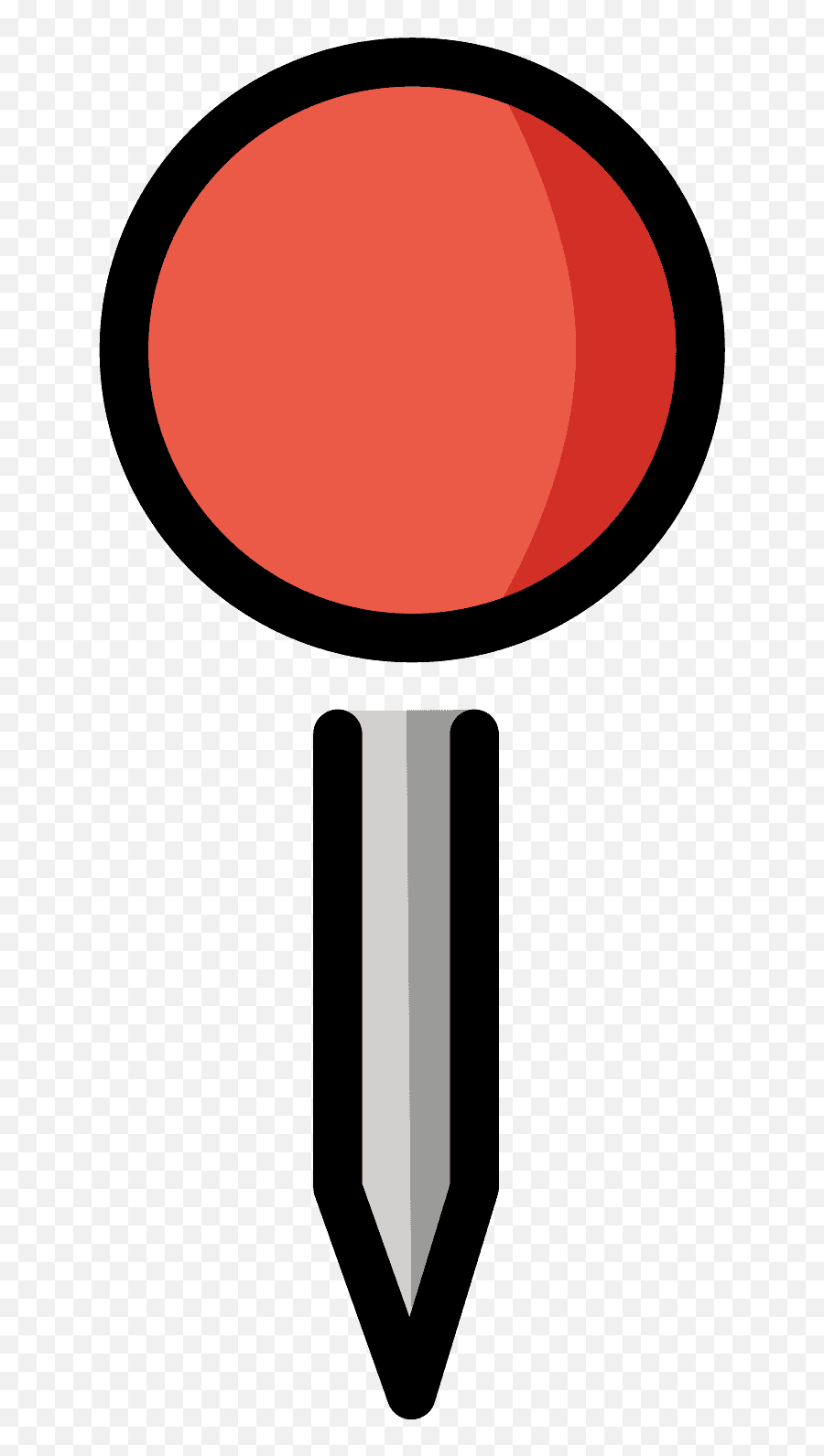 Round Pushpin Emoji Clipart - Emoji Épingle Vector,Red Pin Emoji