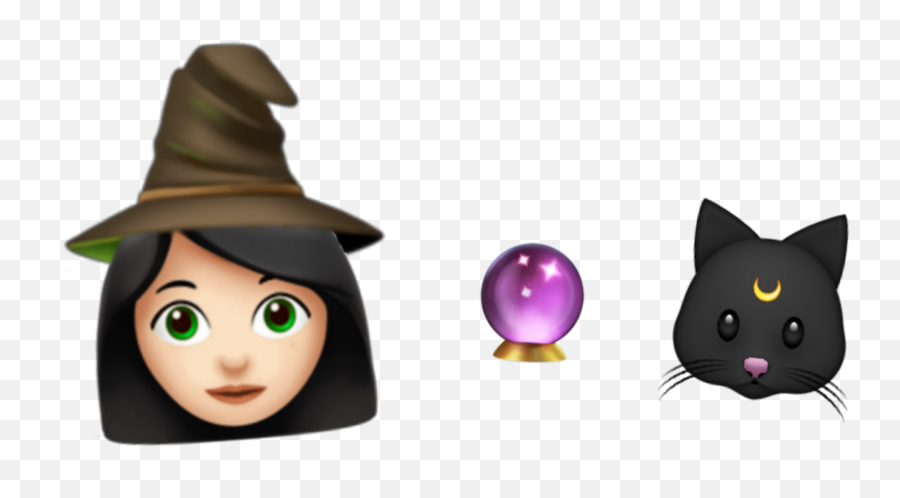 Aesthetic Witch Wiccan Witchcraft Cat - Witch Emoji,Witch Emoji