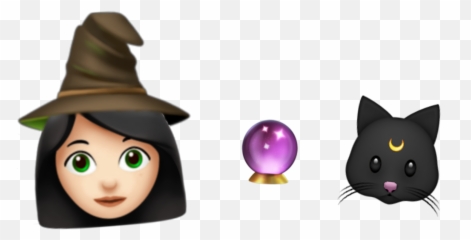 Aesthetic Witch Wiccan Witchcraft Cat - Witch Emoji,Witch Emoji