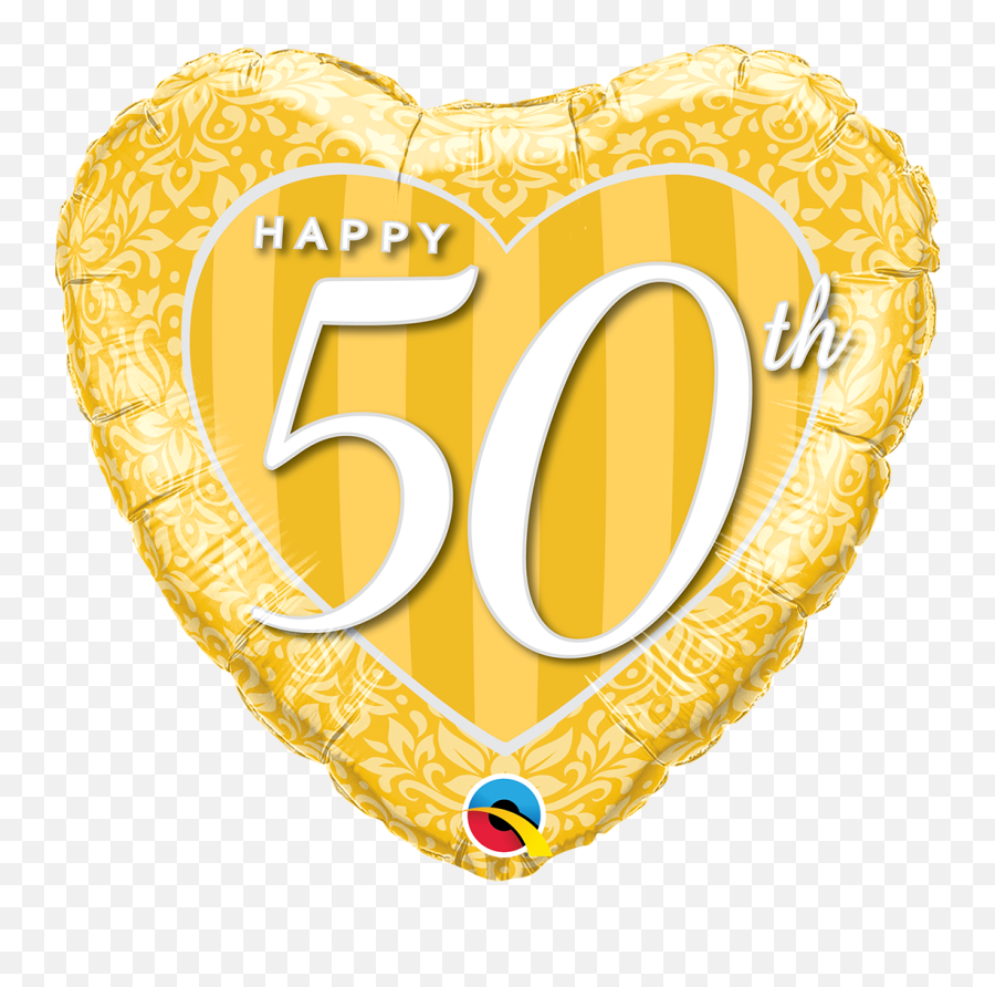 Happy 50th Anniversary Heart Foil Balloon - Ucapan Anniversary 50 Tahun Emoji,Happy Anniversary Emoji
