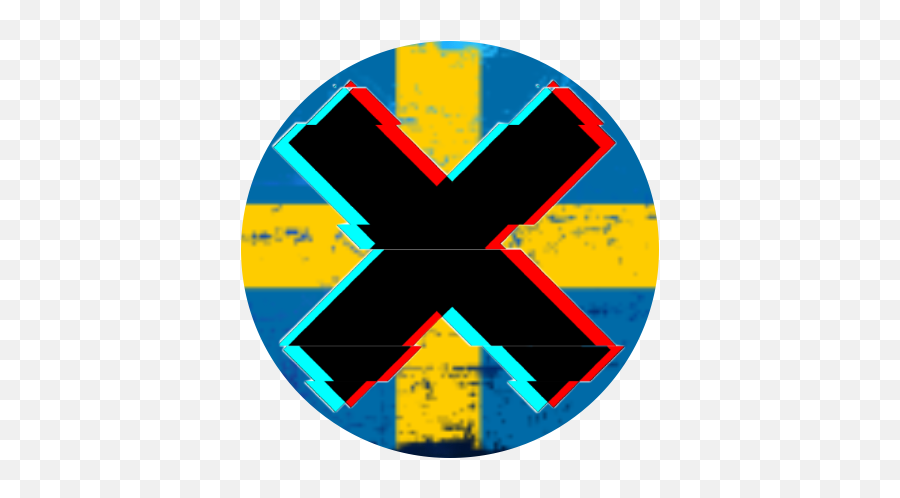 Cool Sweden Flag Logo Logga Sticker - Vertical Emoji,Swedish Flag Emoji
