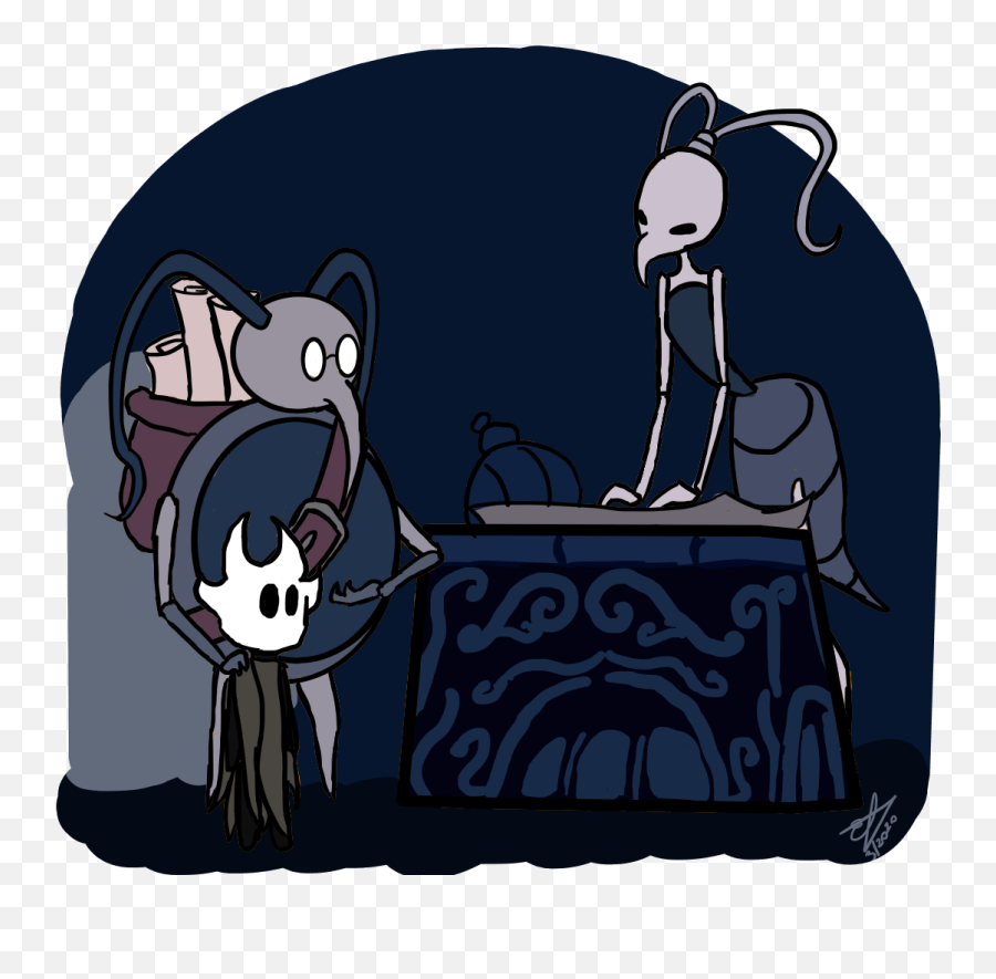 Cornifer And Iselda Adopt A Vessel Based On A Comment Over - Hollow Knight Iselda And Cornifer Emoji,Emotion Drawing Meme