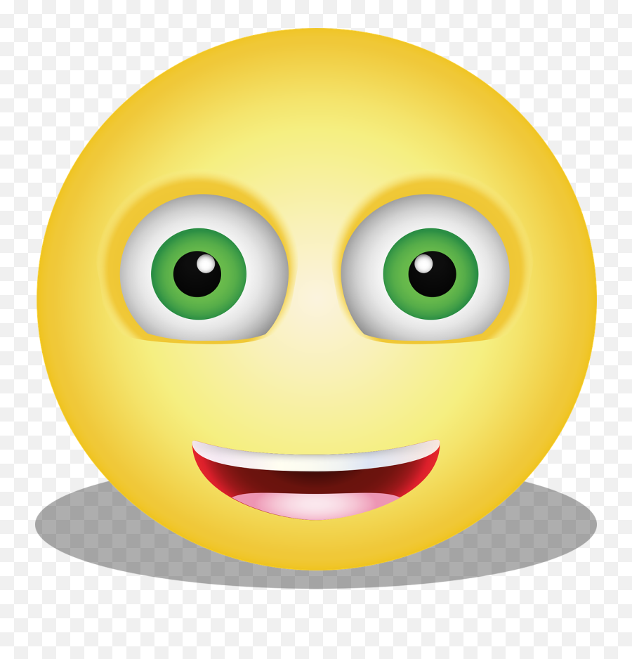 Smiley Emoticon Funny Fear Public Domain Image - Freeimg Green Eyes Emoji,Eyeroll Emoji