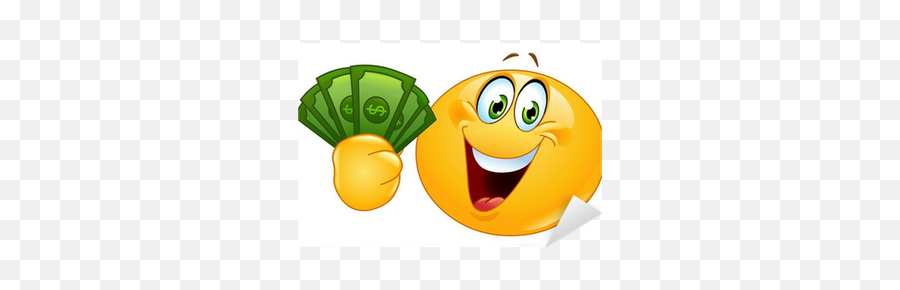 Emoticon With Dollars Sticker U2022 Pixers - We Live To Change Smiley Dollar Emoji,Emoji Bedroom Curtains