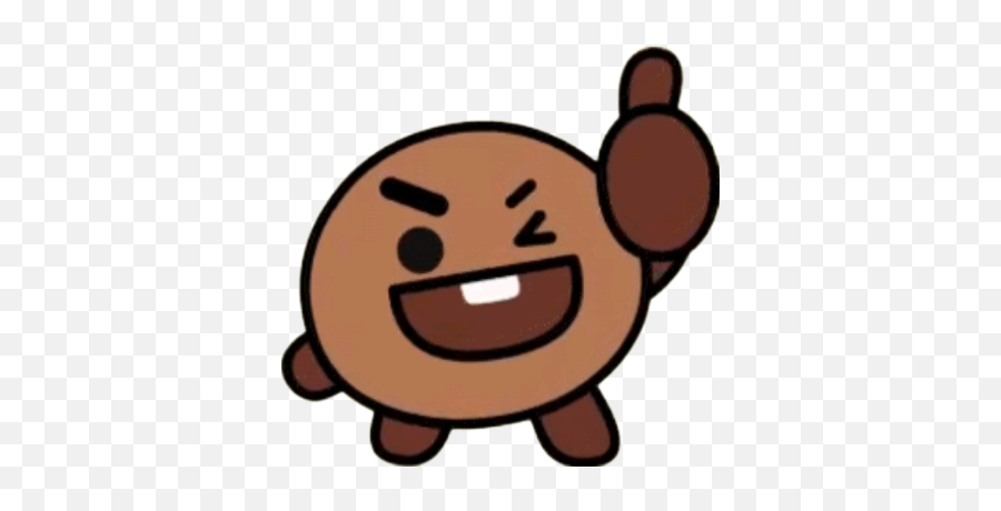Shooky Cookie Bts Bt21 Bts Sticker By Shy - Bt21 Shooky Png Emoji,Brown Thumbs Up Emoji