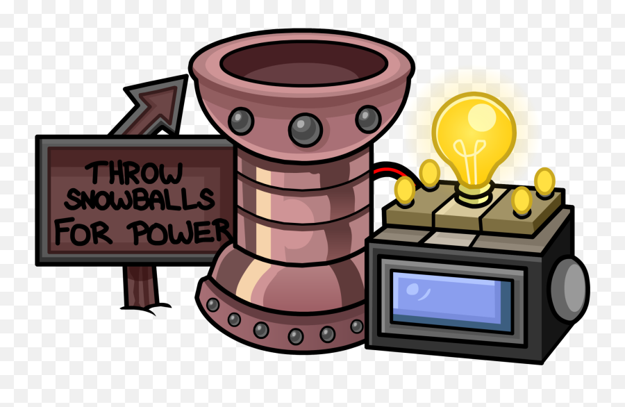 Snowball Powered Generator 3000 - Club Penguin Transparent Cylinder Emoji,Snowball Emoticon