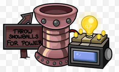 Snowball Powered Generator 3000 - Club Penguin Transparent Cylinder Emoji,Snowball Emoticon