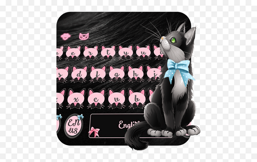 Cute Black Cat Keyboard 10001001 Apk Download - Keyboard Cat Emoji,Pictures Of Samart Emojis