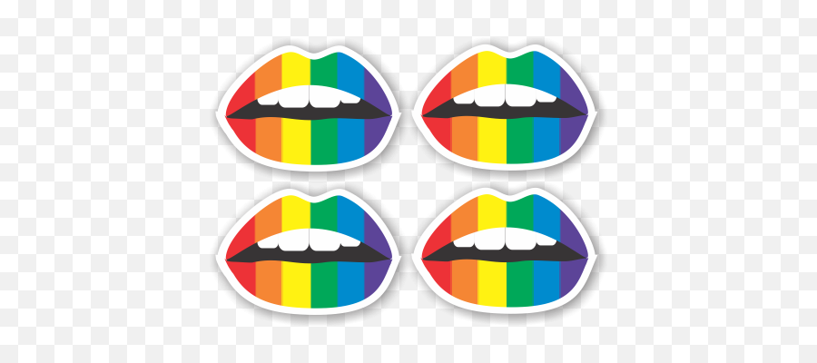 Pride Rainbow Pasties Stickers 4 - Packs Pride Rainbow Stickers Emoji,Gay Pride Emoticon