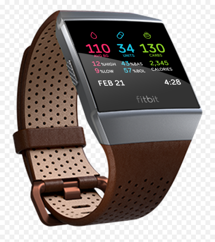 One Drop Now Available As A Fitbit Ionic App - Fitbit Ionic Leather Band Emoji,Fitbit Emojis Android