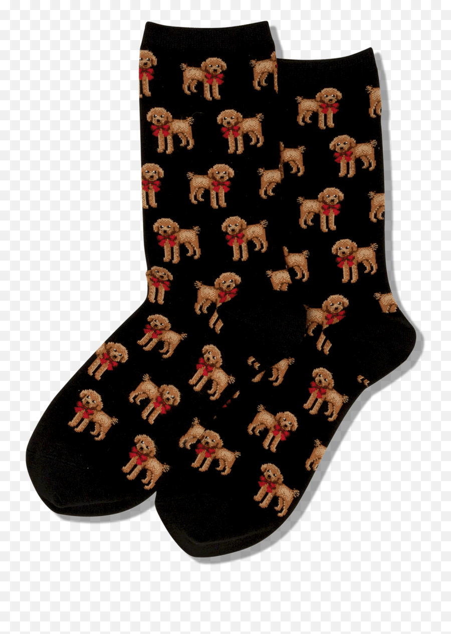 Womenu0027s Poodle And Bow Socks U2013 Hotsox - Unisex Emoji,Poodle Emoji