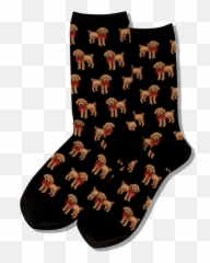 Womenu0027s Poodle And Bow Socks U2013 Hotsox - Unisex Emoji,Poodle Emoji