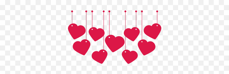 Hanging Hearts Red Heart Sticker By Amanda - Transparent Hanging Hearts Png Emoji,Hanging Emoji Text