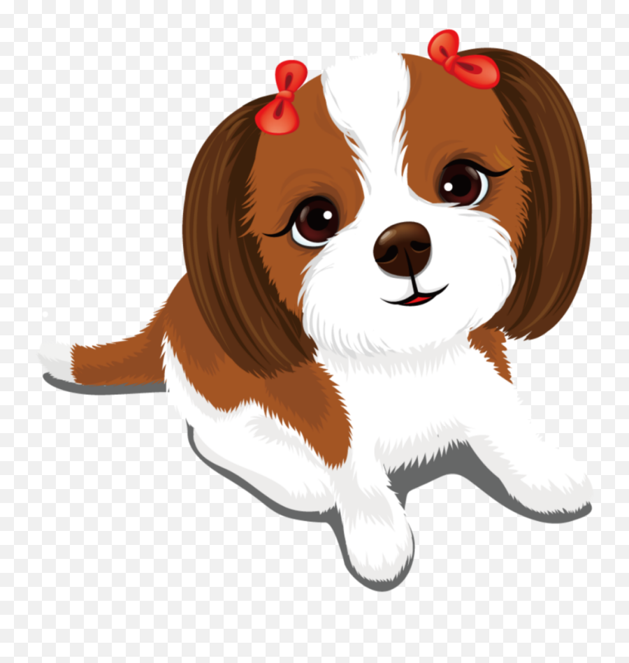 Ftestickers Clipart Dog Puppy Sticker By Pennyann - Vector Cute Dog Png Emoji,Cavalier King Charles Spaniel Sticker Emoji