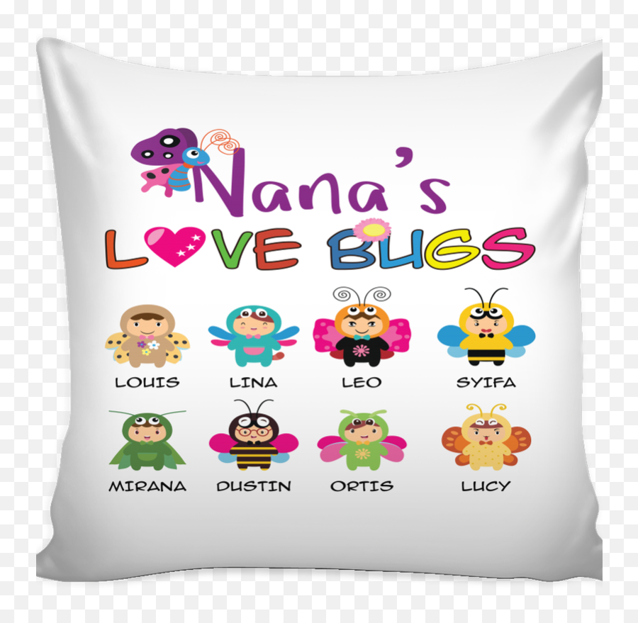 Nana Love Bugs Pillow Cover - Decorative Emoji,Venusaur Emoticons