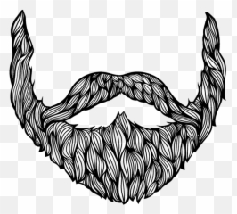 Beard Drawing - Beard Painting Black And White Clipart Drawing Of A Beard Emoji,Beard Emoji