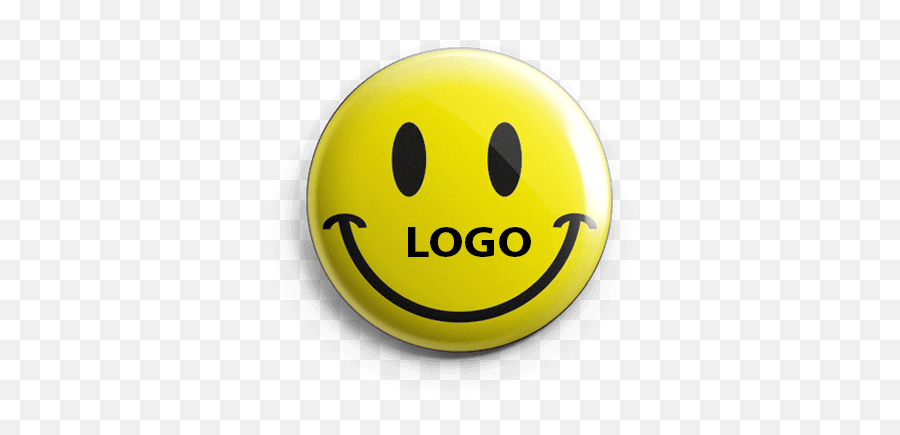 Custom Smiley Button Badges - Topcrest Wide Grin Emoji,Emoticon And The Future
