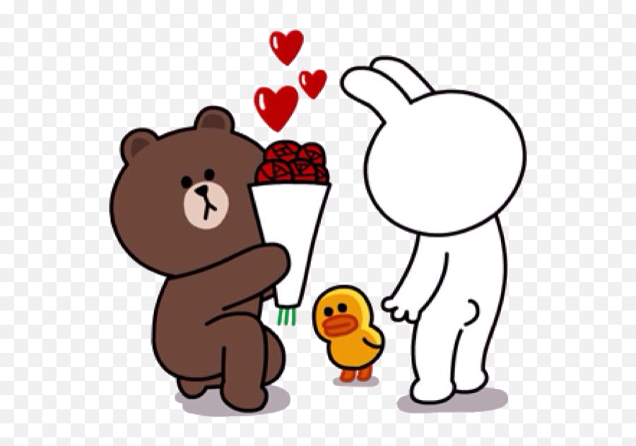 Pin - Brown And Cony Rose Emoji,Proposing Emoji