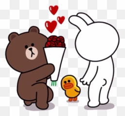 Pin - Brown And Cony Rose Emoji,Proposing Emoji