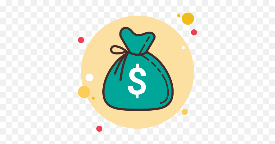 Money Bag Icon In Circle Bubbles Style - Circle App Icon Shortcut Emoji,Money Bag Emojis Images Black And White