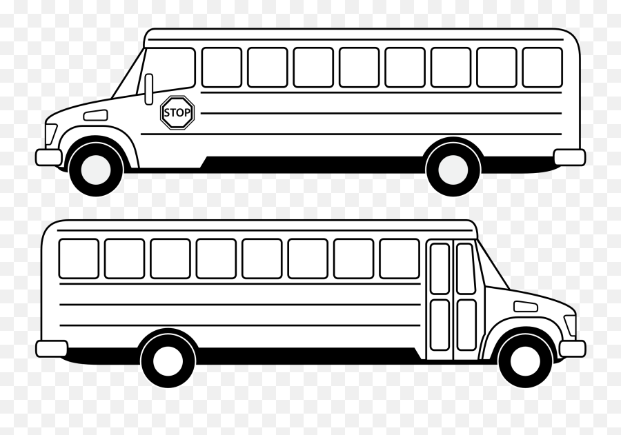 Bus Clipart Black And White Clipartion - Outline Bus Clipart Black And White Emoji,Bus Emoji