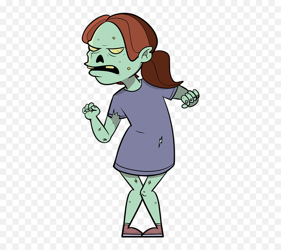 Zombie Scary Zombies - Un Zombie En Caricatura Emoji,Girl Emojis Png Scared