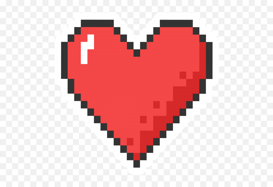 Pixel Art Heart Stickers Png Transparent Icon Emoji,Connor Pixel Art Emoji