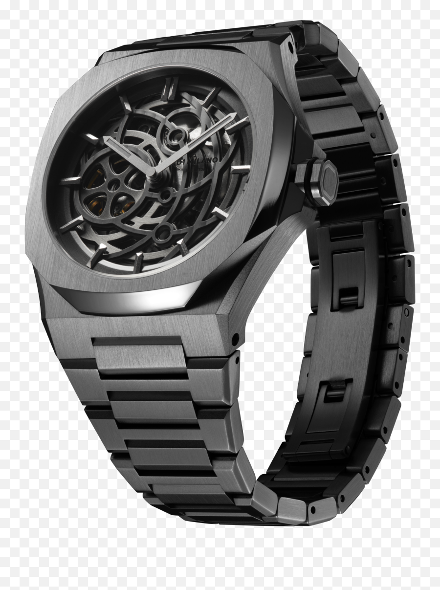 Skeleton Bracelet 415 Mm - Gun Metal D1 Milano Emoji,41 Years Emotions