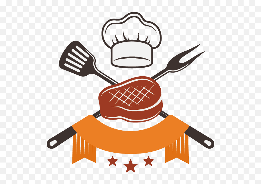 Barbecue Steak Food Clip Art - Chef Hat Vector Png Food Chef Clipart Png Emoji,Barbecue Emoji